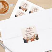 Sticker Carré Son prochain chapitre Automne livre thème Fête des