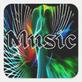 Sticker Carré Son rustique (Devant)