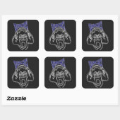 Sticker Carré Sondage vintage (Feuille)