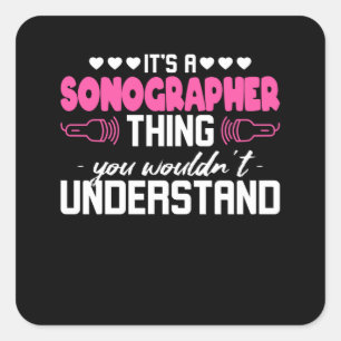 Sticker Carré Sonographe Chose