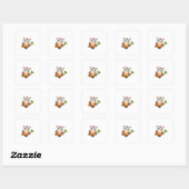 Sticker Carré Sooty Owl (Feuille)