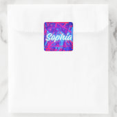 Sticker Carré Sophia – Classic Wisdom Name Concept (Sac)