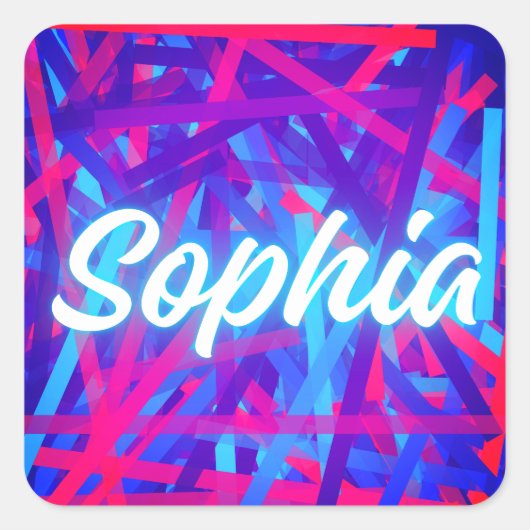 Sticker Carré Sophia – Classic Wisdom Name Concept (Devant)