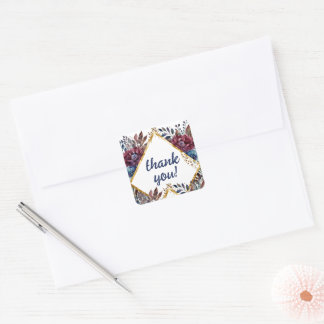 Sticker Carré Sophistication stupéfiante Mariage de pivoine à bi