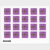 Sticker Carré sorcière émoji (Feuille)