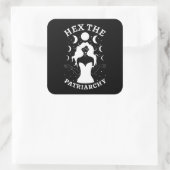 Sticker Carré Sorcière féministe - Hex le patriarcat II (Sac)