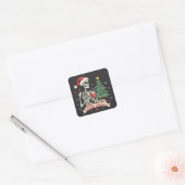 Sticker Carré Sorta Merry Sorta Effrayant Squelette Éffrayant Sq (Enveloppe)