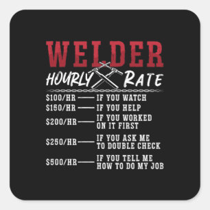 Sticker Carré Souder Taux horaire Soudage Carrières Soudeurs