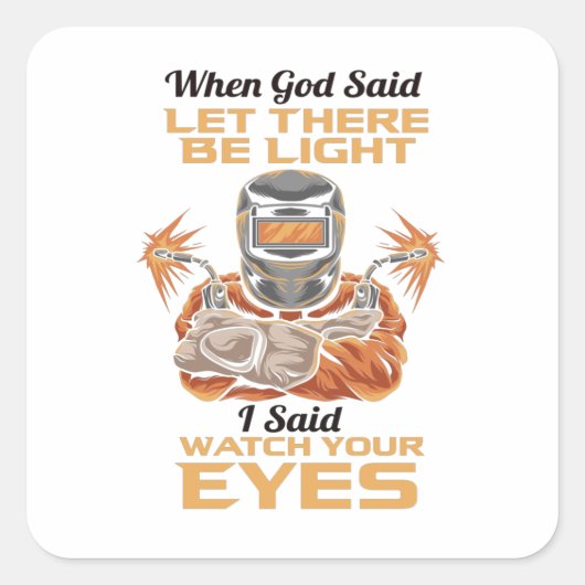 Sticker Carré Soudeur (Devant)