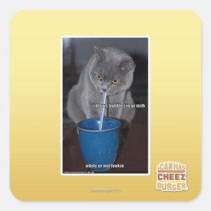 Sticker Carré Souffle des bulles dans notre lait