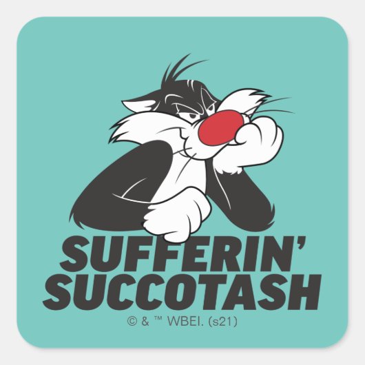 Sticker Carré Souffrance "Sufferin' Succotash" SYLVESTER™ (Devant)