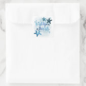 Sticker Carré Souhaitez-vous une étoile de mer (Sac)