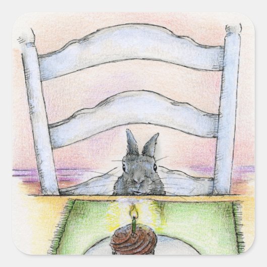 STICKER CARRÉ SOUHAITS D'ANNIVERSAIRE (Devant)