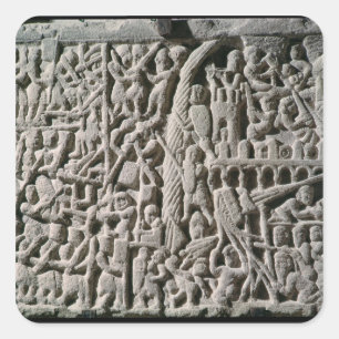 Sticker Carré Soulagement dépeignant le siège de Carcassonne