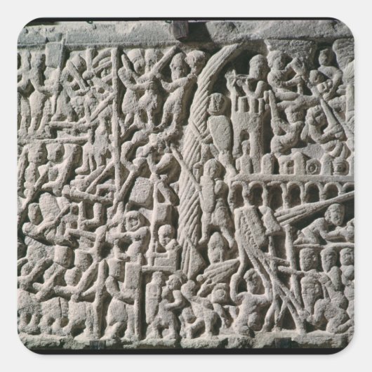 Sticker Carré Soulagement du siège de Carcassonne (Devant)