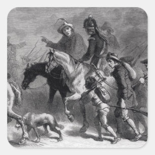 Sticker Carré Soulèvement du yeomanry de la Nouvelle Angleterre