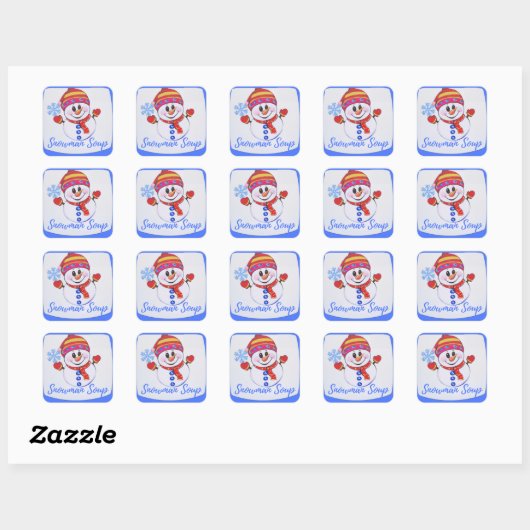 Sticker Carré Soupe Snowman (Feuille)