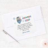 Sticker Carré Soupe Snowman Recette Soupe Snowman Favoriser (Enveloppe)