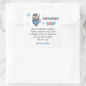Sticker Carré Soupe Snowman Recette Soupe Snowman Favoriser (Sac)