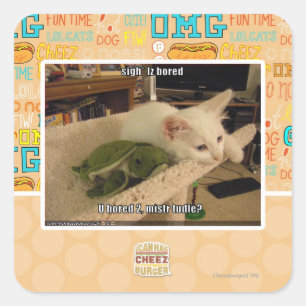 Sticker Carré Soupir. Iz était ennuyeux