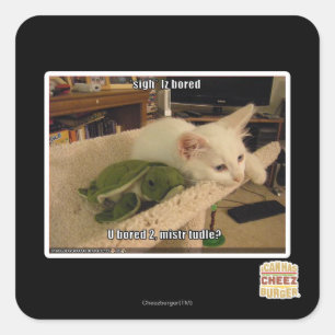 Sticker Carré Soupir. Iz s'ennuie