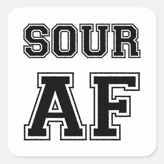 STICKER CARRÉ SOUR AF (Devant)