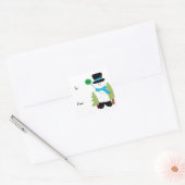 Sticker Carré Sourire doux Snowman Frosty (Enveloppe)