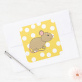 Sticker Carré Souris. (Enveloppe)