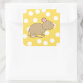 Sticker Carré Souris. (Sac)