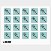 Sticker Carré Souris ASCII (Feuille)