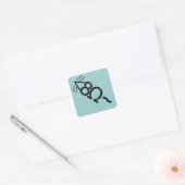 Sticker Carré Souris ASCII (Enveloppe)