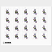 Sticker Carré Souris comme marié en costume (Feuille)