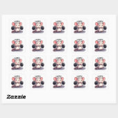 STICKER CARRÉ SOURIS DOUCE AMUSANT AVEC POIDS (Feuille)