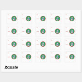 Sticker Carré Souris et cannes de bonbon (Feuille)
