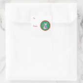 Sticker Carré Souris et cannes de bonbon (Sac)