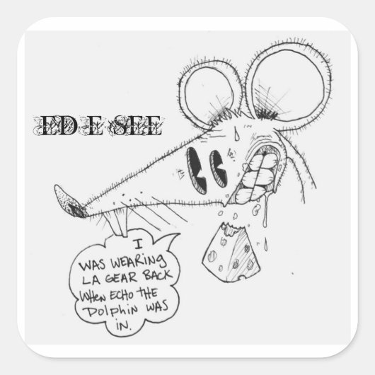 STICKER CARRÉ SOURIS TRICKY (Devant)