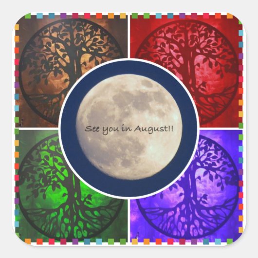 Sticker Carré Sous Août Ciel... (Devant)