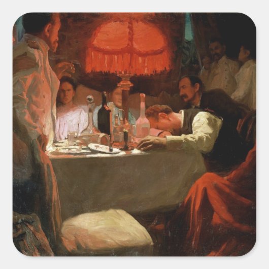 Sticker Carré Sous la lumière rouge, c.1910 (Devant)