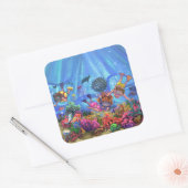 Sticker Carré Sous la mer (Enveloppe)