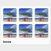 Sticker Carré Sous l'arbre Acacia 1991 (Feuille)