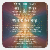 Sticker Carré Sous les étoiles : une célébration de l'amour (Devant)