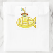 Sticker Carré Sous-marin jaune (Sac)