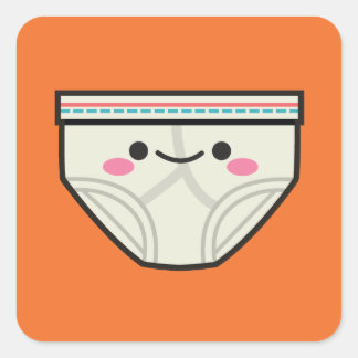 Sticker Carré Sous-pantalons heureux
