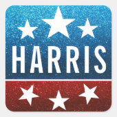 Sticker Carré Soutenez Kamala Harris 2024 Progrès et unité (Devant)