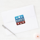 Sticker Carré Soutenez Kamala Harris 2024 Progrès et unité (Enveloppe)