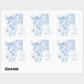 Sticker Carré Southport Boothbay Harbour Maine Wedding Favoriser (Feuille)