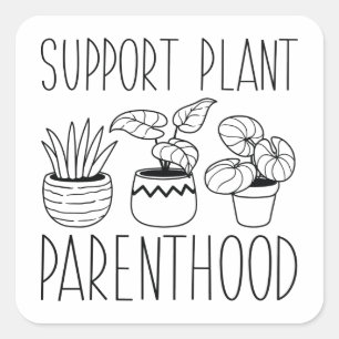 Sticker Carré Soutien à la parentalité Plante