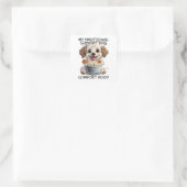 Sticker Carré Soutien émotionnel Chien Confort Aliments (Sac)