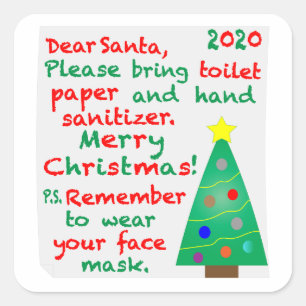 Sticker Carré Souvenir de Noël 2020