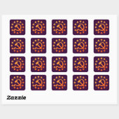 Sticker Carré Soviet 3 (Feuille)